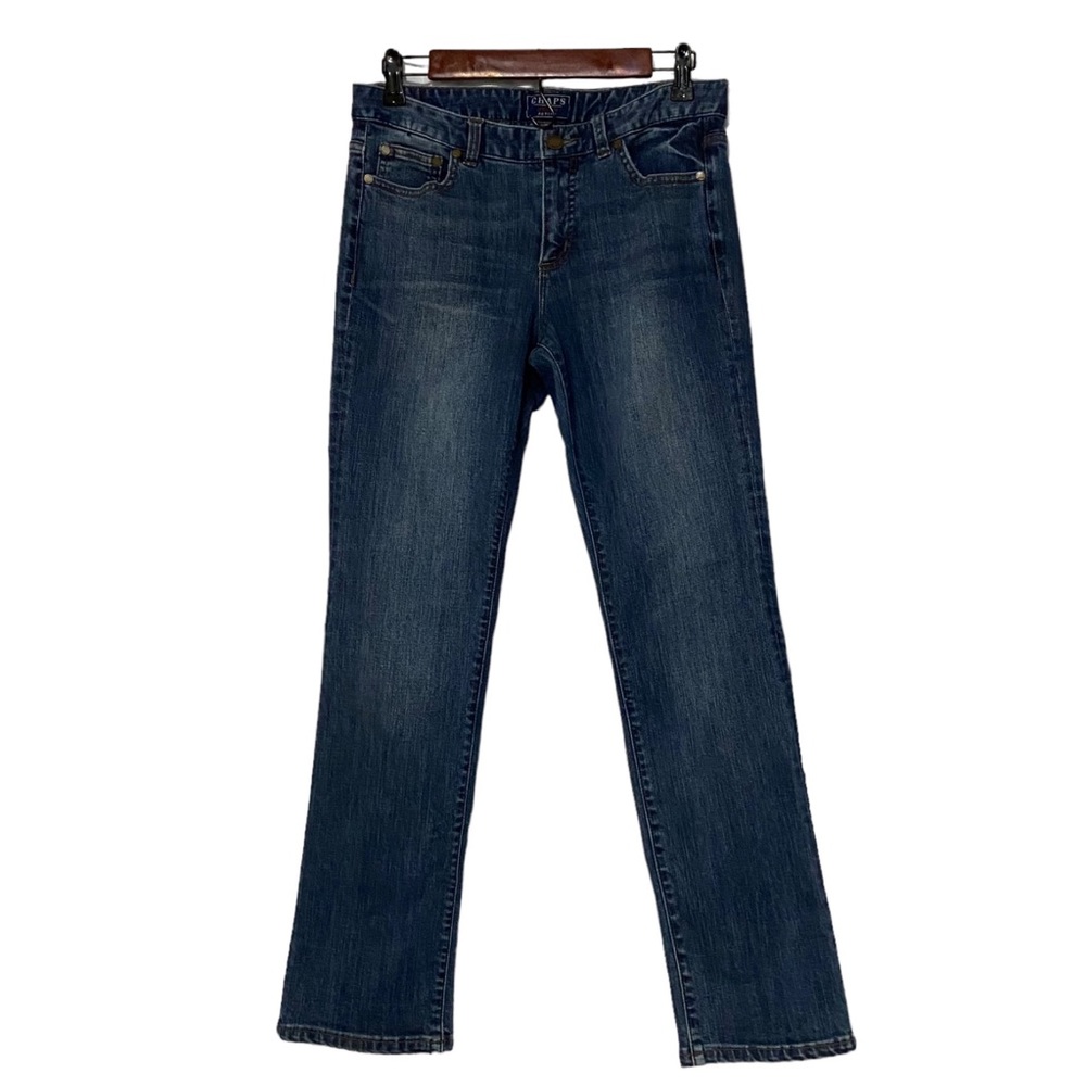Vintage Chaps Womens Petite Mid Rise Denim Jeans Blue - Picture 13 of 13